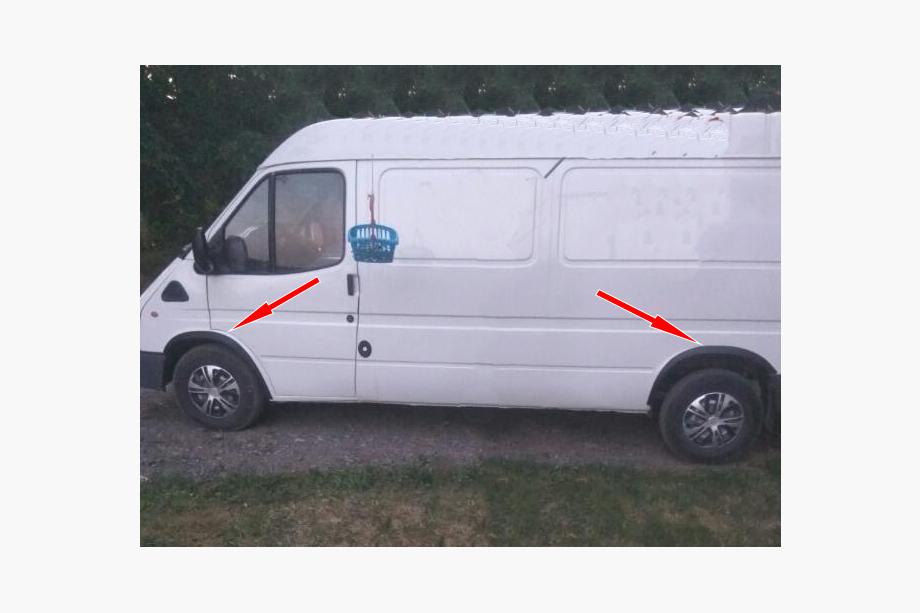 Ford Transit 1991–2000 Hjulhuslister (4 st, svarta) Foto 1