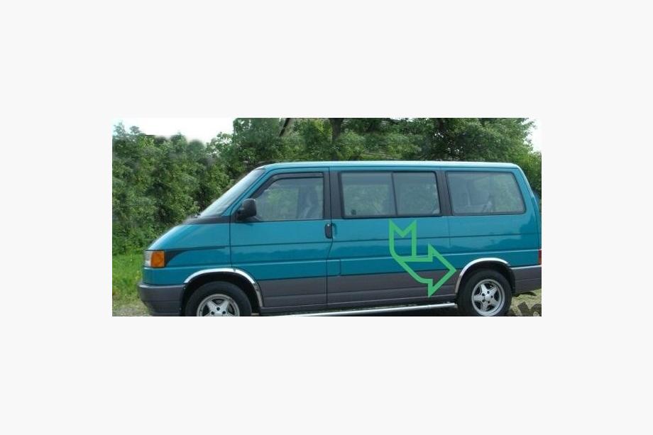 Volkswagen T4 Transporter 1990–2003 Hjulhuslister (4 st, rostfritt stål) Foto 5