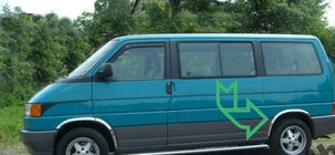 Volkswagen T4 Caravelle/Multivan 1990–2003 Hjulhuslister (4 st, rostfritt stål) foto 5