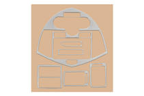 Kia Carens 1999–2012 Instrumentpanelslister (2002-2006) Aluminium foto 2