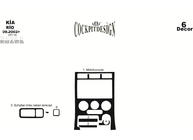 Kia Rio 2000–2005 Instrumentpanelinlägg (2002-2005) Aluminium foto 3