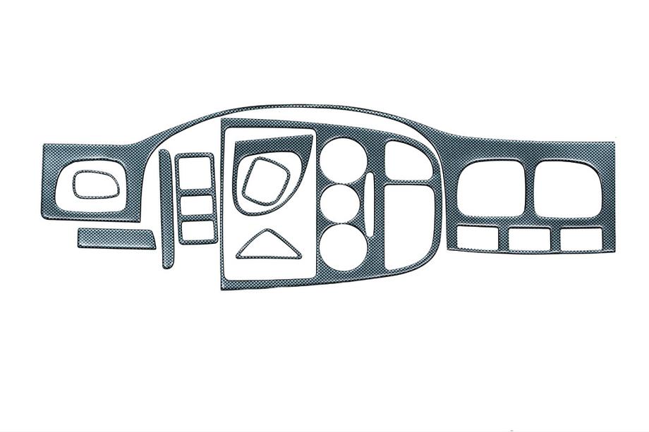 Kia Rio 2000–2005 Instrumentpanelsöverdrag (2000-2002) Aluminium Image