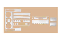 Land Rover Freelander I 1997–2006 Instrumentpanelinlägg (2004-2005, 12 delar) Aluminium foto 2