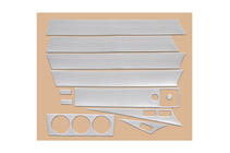 Mercedes W201 (190) 1982–1993 Instrumentpanelslister (11 delar) Aluminium foto 5