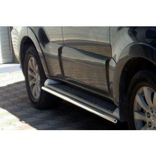 Sidotrör för originalinfästning (2 st, rostfritt) Mitsubishi Pajero Wagon III 1999–2006 foto 1