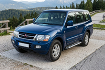 Mitsubishi Pajero Wagon III 1999–2006 Sidosteg Sunrise (2 st, aluminium) foto 1
