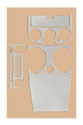 Mitsubishi Colt 2004–2012 Instrumentpanelslister (2004-2007) Aluminium foto 2