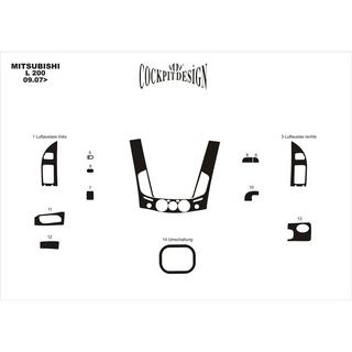 Instrumentpanelslister (13 delar) Mitsubishi L200 2006–2015 foto 4