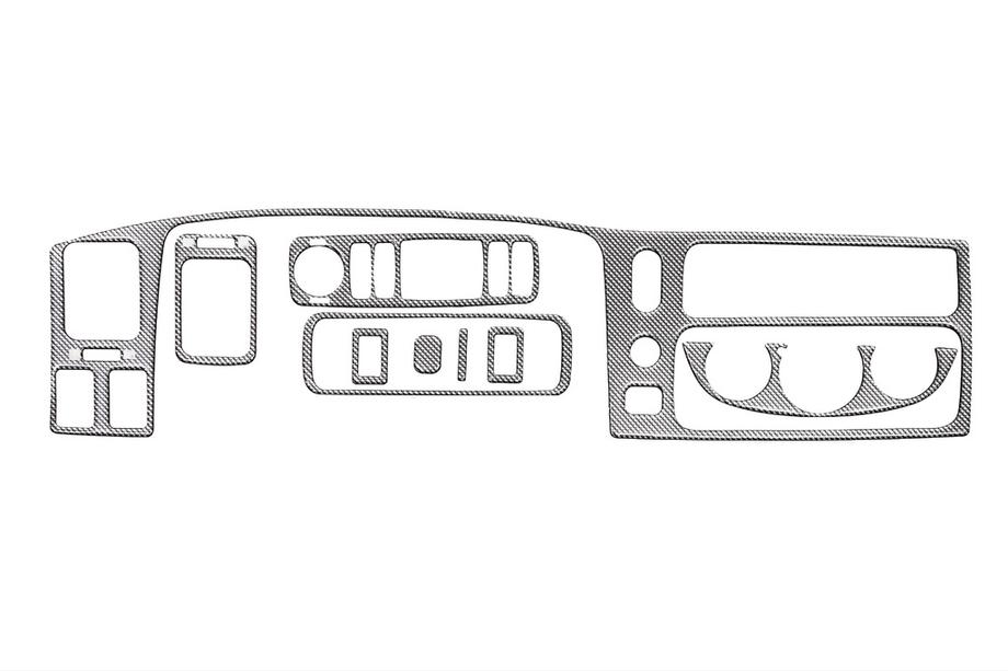 Mitsubishi Pajero Sport 1996–2007 Instrumentpanelsöverdrag (2002-2007) Aluminium Image