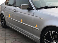 BMW 3-serie E46 1998–2006 Kromlist till dörrlist (rostfritt stål) foto 1