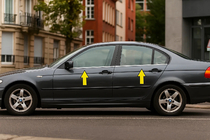BMW 3-serie E46 1998–2006 Fönsterlister (rostfritt stål) Carmos - turkiskt stål foto 1