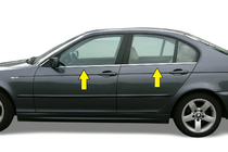 BMW 3-serie E46 1998–2006 Fönsterlister (rostfritt stål) Carmos - turkiskt stål foto 2