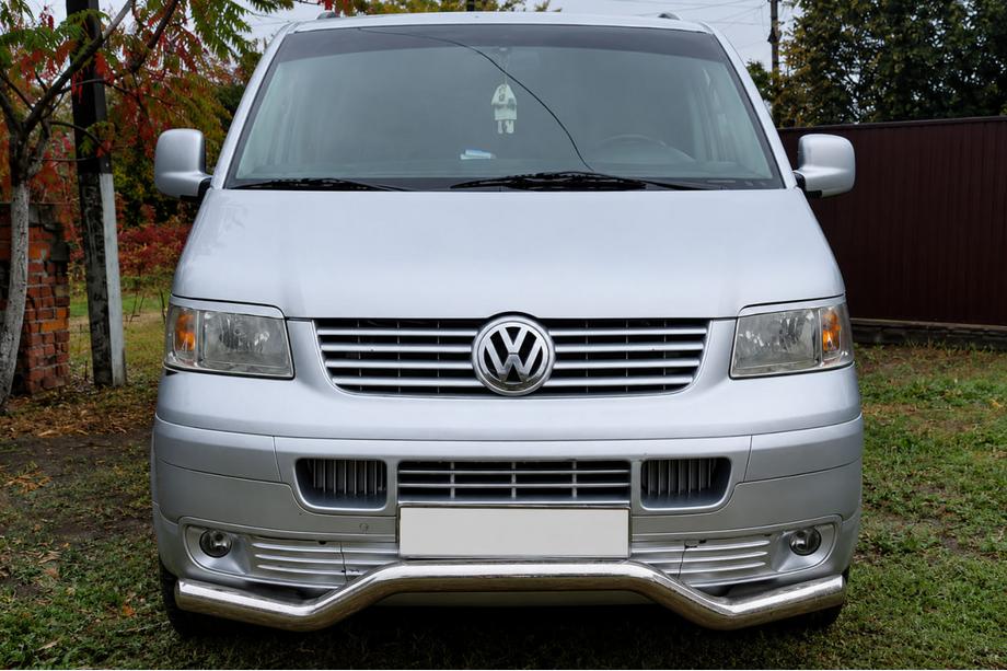 Volkswagen T5 Transporter 2003–2010 Främre frontbåge Wave ST007 (rostfritt) Foto 1