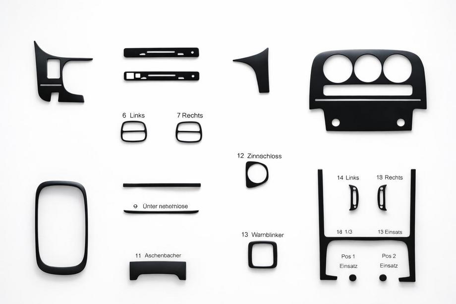 Nissan Micra K11 1992–2002 Instrumentpanellister (1998-2002) Aluminium Image