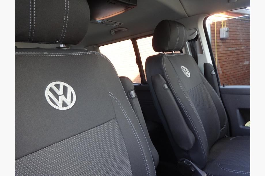 Volkswagen T5 2010–2015 Sätesöverdrag (konstläder↗tyg, Premium) Fram (2+1) Foto 9