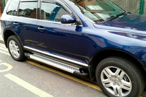 Volkswagen Touareg 2002–2010 Sidosteg Allmond Grey (2 st, aluminium) foto 1