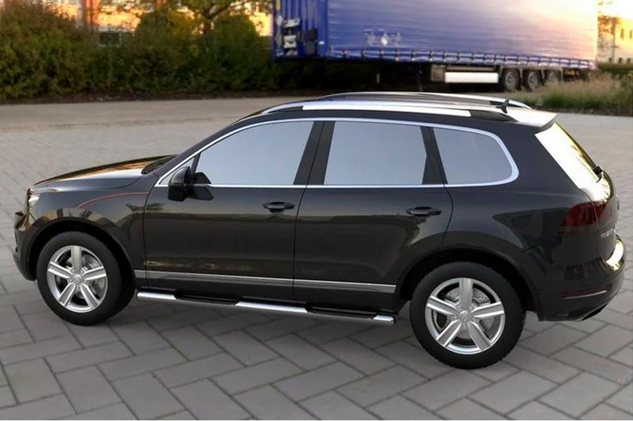 Volkswagen Touareg 2010–2018 Sidorör (2 st, rostfritt) Image
