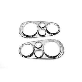 Kromade strålkastarringar V1 (2 st, plast) foto 3