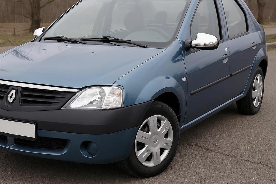 Renault Logan I 2005–2008 Övre spegelkåpor (2 st, rostfritt stål) Foto 1