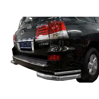Bakre dubbla hörnskydd (rostfritt) Lexus LX570/450d 2008–2022