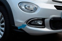 Fiat 500X 2014–2024 Dimljusramar (rostfritt stål) foto 1