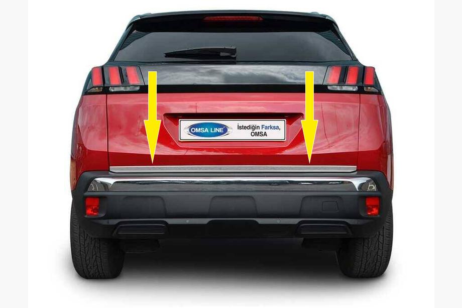 Peugeot 3008 2016–2023 Kantlist för bagagelucka (rostfritt stål) Image