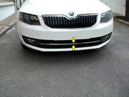 Skoda Octavia III A7 2013–2019 Skyddslist till främre stötfångare 13-17 (rostfritt stål) OmsaLine – italienskt rostfritt stål foto 1