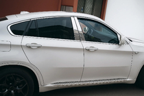 BMW X6 E71 2008–2014 Komplett fönsterlistkit (10 st, rostfritt stål) foto 1
