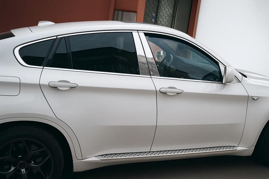 BMW X6 E71 2008–2014 Komplett fönsterlistkit (10 st, rostfritt stål) Image
