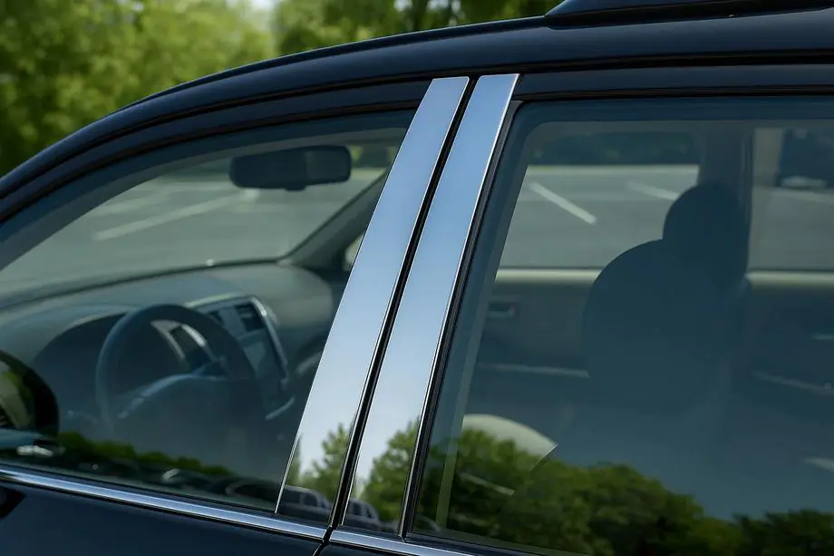 BMW X3 E83 2003–2010 Dörrstolpskåpor i rostfritt stål Image