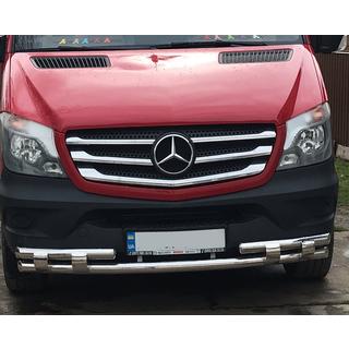 Främre nedre skyddsbåge Shark (rostfritt stål) Mercedes Sprinter W906 2006–2018 foto 3
