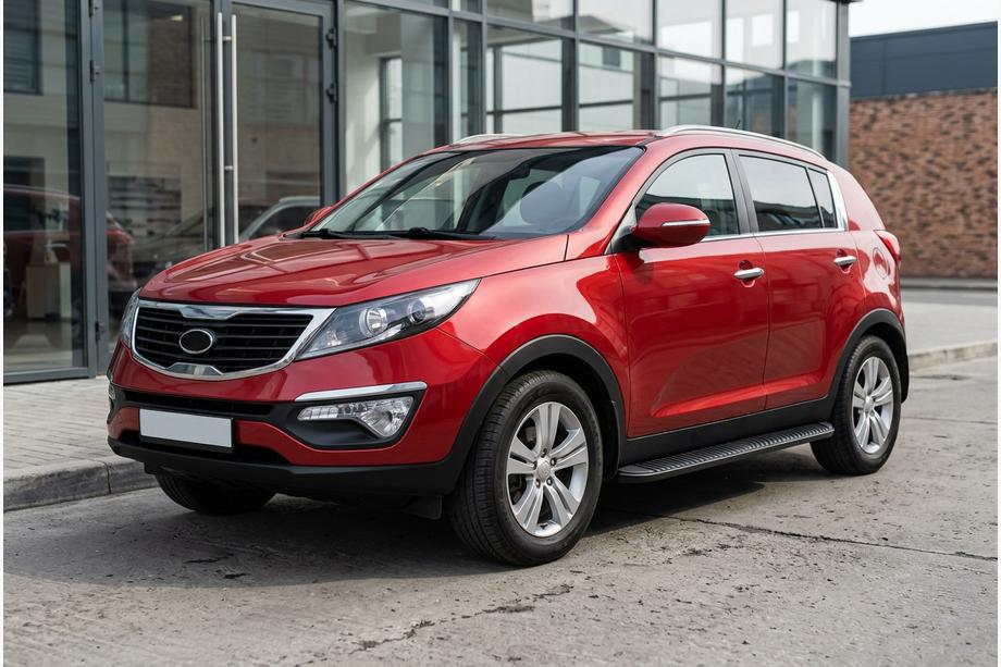 Kia Sportage 2010–2015 Sidosteg Tayga Black (2 st, aluminium) Image