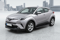 Toyota C-HR 2016–2023 Sidosteg Allmond Black (2 st, aluminium) foto 1