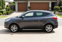 Hyundai IX-35 2010–2015 Sidosteg Maya V1 (2 st, aluminium) foto 1