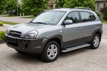 Hyundai Tucson JM 2004– Sidosteg Maydos V2 (2 st, aluminium/rostfritt stål) foto 1