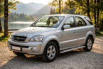 Kia Sorento I BL 2002–2009 Sidosteg Maydos V2 (2 st, aluminium/rostfritt stål) foto 1