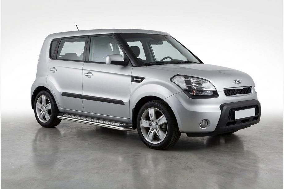 Kia Soul I 2008–2013 Sidosteg Maydos V2 (2 st, aluminium/rostfritt stål) Image