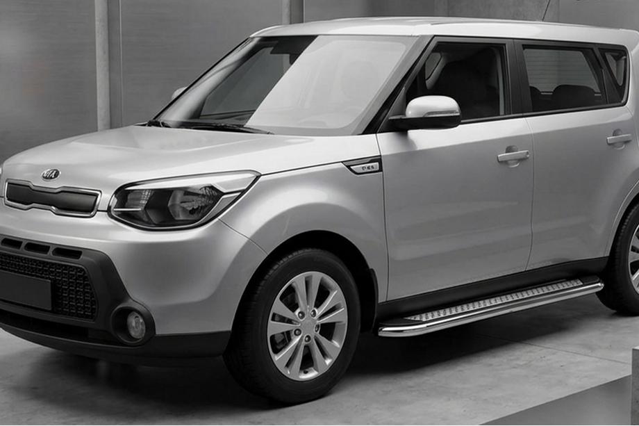 Kia Soul II 2013–2018 Sidosteg Maydos V2 (2 st, aluminium/rostfritt stål) Image