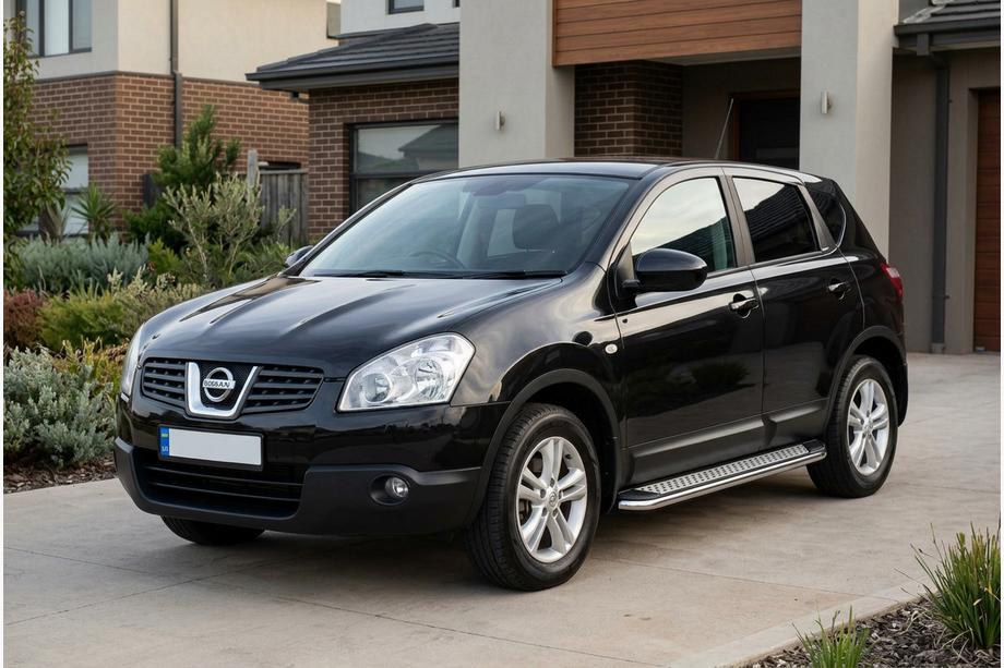 Nissan Qashqai 2007–2010 Sidosteg Maydos V2 (2 st, aluminium/rostfritt stål) Image