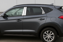 Hyundai Tucson TL 2016–2021 Stolplister (rostfritt stål) foto 1