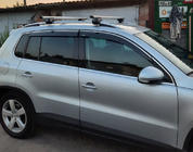 Volkswagen Tiguan 2007–2016 Vindavvisare med kromlist (4 st, Niken) foto 2
