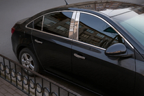 Chevrolet Cruze 2009–2015 Dörrstolpslister i rostfritt stål (6 st) foto 1