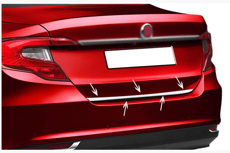 Fiat Tipo 2016– Kantlist för bagagelucka (rostfritt stål) HB, OmsaLine - italienskt rostfritt stål Image