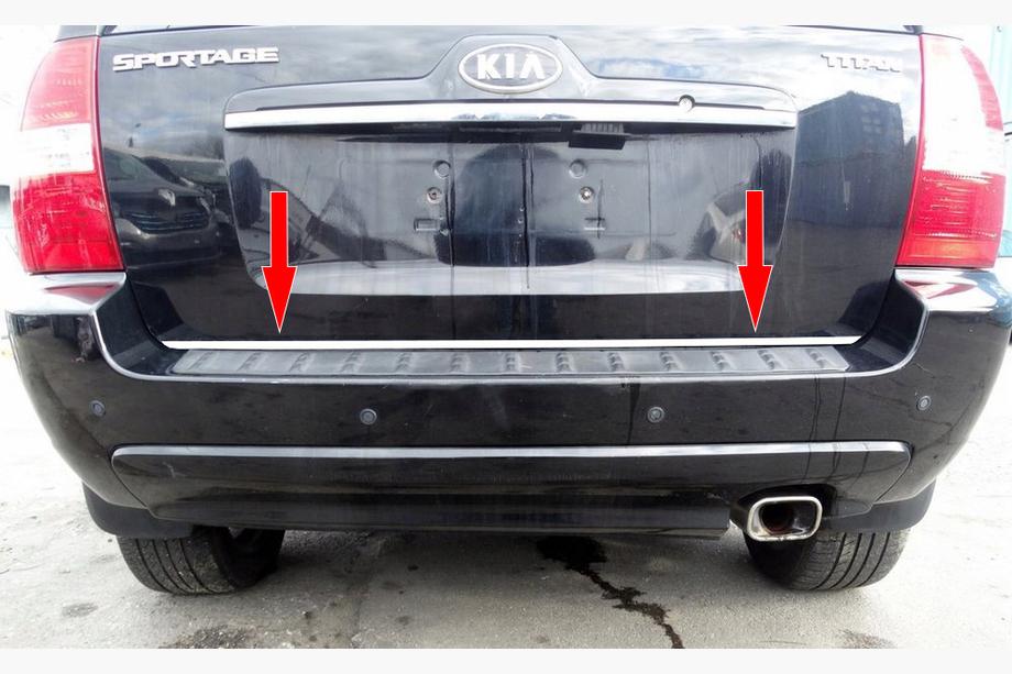 Kia Sportage 2004–2010 Kromlist till baklucka (rostfritt stål) Image