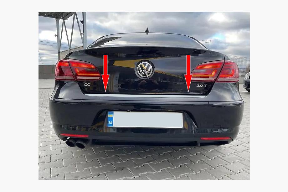 Volkswagen Passat CC 2008–2017 Kromlist till baklucka (rostfritt stål) Foto 1