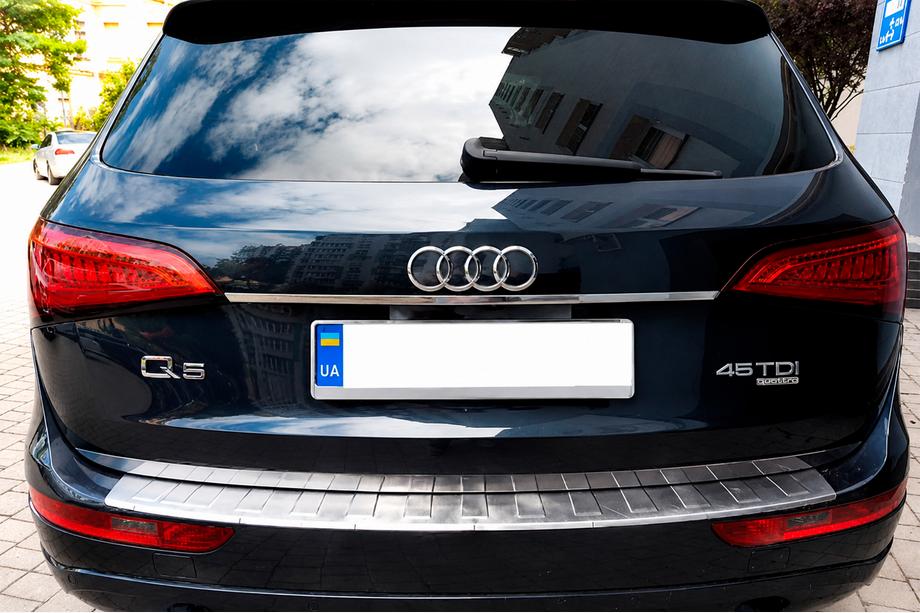 Audi Q5 2008–2017 Lastskydd bakre stötfångare Carmos (rostfritt stål) Image
