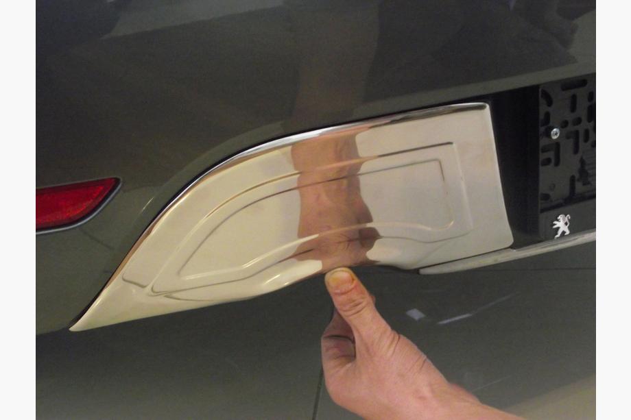 Peugeot 508 2010–2018 Bakre stötfångarskydd (rostfritt stål) Image
