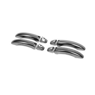Kromade dörrhandtagsskydd Black Chrome (4 st, rostfritt) foto 2