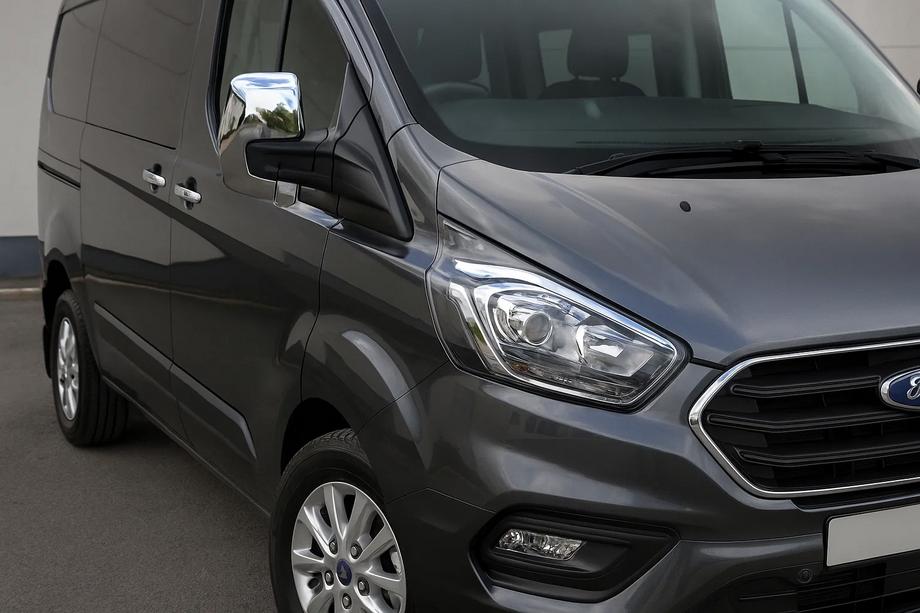 Ford Custom 2013–2022 Sidospegelkåpor grå matt (2 st, plast) Image