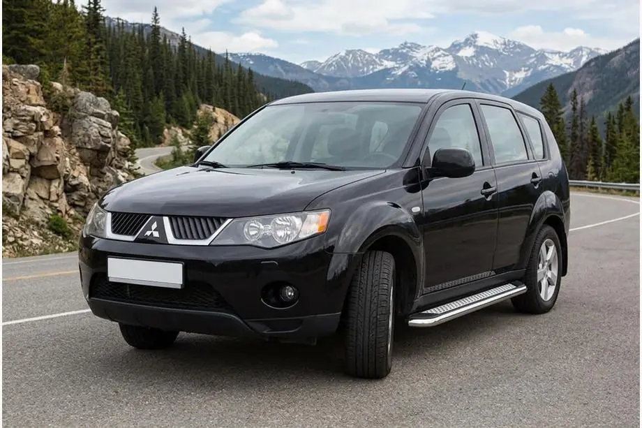 Mitsubishi Outlander 2006–2012 Sidosteg Maydos V2 (2 st, aluminium/rostfritt stål) Image